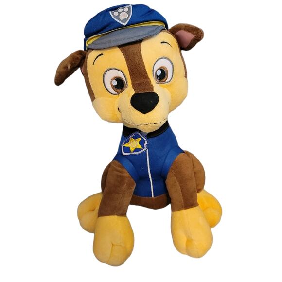Paw Patrol Chase 16" Plush Cuddle Pillow 2014 Nickelodeon Dog Stuffed Animal EUC - Picture 1 of 4